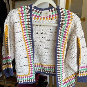Maeve cropped crochet cardigan